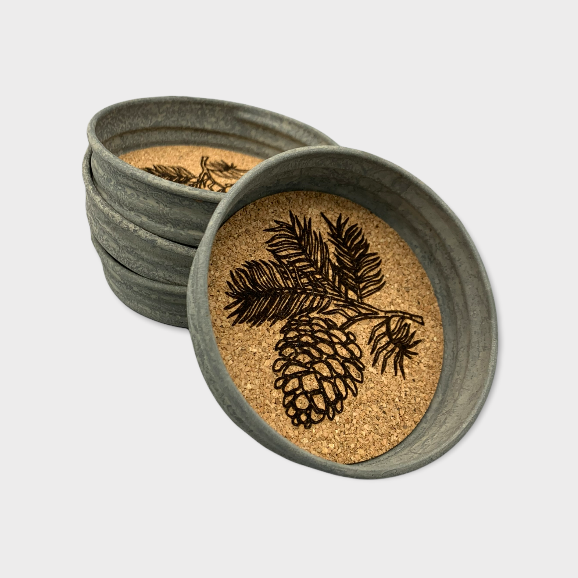 Pine Cone Mason Jar Lid Coaster